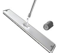 90 cm Large Flat Floor Mop Head，Floor Mops, Professional Microfiber Flat Mop with 140cm Adjustable Handle for Home Mall Hotel Office Garage Floor Cleaning