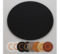 90 cm Lazy Susan Wooden Turntable Lar Rotating Serving Tray for Home Dining Round Black Table Tray Perfect for Entertaining & Meal Service