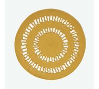 (90 cm Round, Mustard) Crochet Braided Rug Round