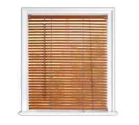 (90 cm Width x 160 cm Drop, Dark Wood Textured) Lister Cartwright 25mm PVC Venetian Blinds Windows Blind Easy Fit Child Safety Included
