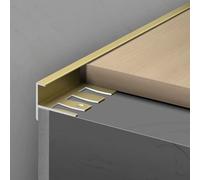 90 Cm X 3 Pieces Aluminum Alloy Edge Trim, Type F Bendable End Strip and Anodized Aluminum Transition Profile for Protecting Tile Edges and Joints(Antique Bronze Gold,5mm*90cm)