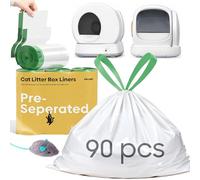 90 Count MeoW Cat litter bags Liners Fit For Self-cleaning Cat Litter Box MW-SC01 MW-SC02 MW-LR01,Tear-free Leak-proof 18" x 12.6"