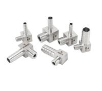 90 Degre Elbow Angle M8 10 12 14 16 18 20 22 Metrci Male X 6-19mm Hose Barb 304 Stainless Steel Pipe Fitting Connector Adapter(10MM_M12X1MM)