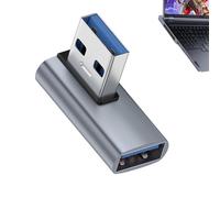 90 Degree Adapter - 3.0 Male to Female, Right Angle Connector With 10GBPS Data Transfer, Extender Adapter for Laptop PC TV, Space Saving Accessory For Electronics