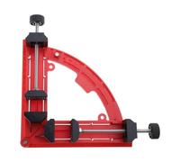 90 Degree Angle Clamp, Adjustable, Corner Wooden, Red | Woodworking Tools, Inch Metric Dual-Scale, Corner Wooden Clamp, Picture Frame Carpentry Clamps
