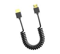 90 Degree Angle HDTV Male to HDTV Male Adapter Spiral Cable High Speed Spring Cord 4K@60Hz 1080p Spiral Cord