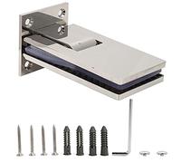 90 Degree Bathroom Door Clip, Stainless Steel Double - Sided Glass Door Clamp Holder for Tempered Shower Doors, Automatic Closing at 25-35 Degrees