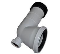 90 Degree Bent Toilet Pan Connector & 32mm Boss (Internal Drainage & Waste/Flexible/Pan Connector)