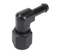 90 Degree Black Hose Barb Fitting AN6 Female Thread | 90 degree shape, tight leakproof seal, smooth fluid flow, easy assembly, racing use