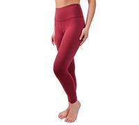 90 Degree By Reflex Ankle Length High Waist Power Flex Leggings - 7/8 Tummy Control Yoga Pants, Gym Clothes for Women, Classic Burnt Raspberry, Large