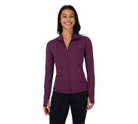 90 Degree By Reflex Full Zip Running Track Jacket Lightweight Athletic Slim Fit Jacket with Thumbholes, Italian Plum, M