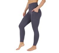 90 Degree By Reflex High Waist Fleece Lined Leggings with Side Pocket - Yoga Pants, Moonless Night W/ Pocket Fleece Lined, S