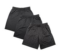 90 Degree By Reflex Mens Basketball Shorts with Drawstring 4 Pack - black - Medium