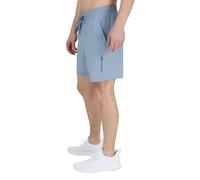 90 Degree by Reflex Mens Quick Dry Workout Short 7" Side Pocket Shorts with Drawstring, Rain Washed, Large