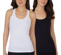 90 Degree By Reflex - Power Flex Racerback Tank Top, Classic White/Classic Black, S