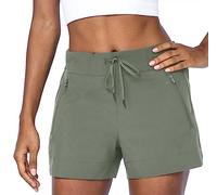 90 Degree By Reflex Stretch Woven Lightweight Walking Shorts with Side Pockets, Shadow Zipper Pocket, M