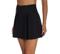 90 Degree by Reflex Tennis Skorts High Waisted Pickleball Skirts with Inner Shorts and Pockets for Women, Black, M