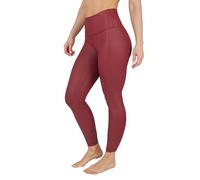 90 Degree By Reflex Womens High Waist High Shine Faux Leather Ankle Leggings, Syrah, S