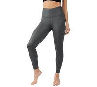 90 Degree By Reflex Womens High Waist Squat Proof Ankle Length Printed Leggings, Cracked Dark Sage, S