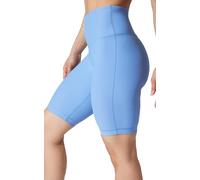 90 Degree By Reflex Womens High Waisted Biker Shorts Ribbed Workout Yoga Running Tummy Control Spandex Short, Allure 9" Ribbed, M
