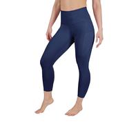 90 Degree By Reflex Womens High Waisted Capri Legging Side Pocket Squat Proof Gym Workout Yoga Pant, Twlight, XS