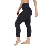 90 Degree By Reflex Womens High Waisted Capri Legging Side Pocket Squat Proof Gym Workout Yoga Pant, Classic Black, XXXL
