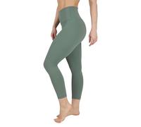 90 Degree By Reflex Womens High Waisted Workout Capri Leggings Squat Proof Workout Yoga Capris, Bay Leaf, XL