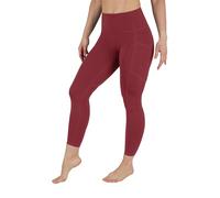 90 Degree By Reflex Womens Power Flex Yoga Pants, Burnt Raspberry, XS