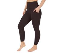 90 Degree By Reflex Womens Power Flex Yoga Pants, Chocolate Mousse, Large