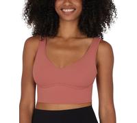 90 Degree By Reflex Yogalicious Nude Tech Contouring Cropped Tank Top, Cedarwood, S