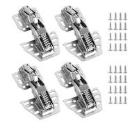 90 Degree Cabinet Hinges, 4 Pack Soft Close RV Cupboard Hinges | No Drill Surface Mount Design, Self Closing Mechanism, Heavy Duty Hinges for Campervan, Caravan Kitchen Cupboard Repair