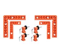 90 Degree Clamp,Positioning Squares,(3" 4") x 4 Right Angle Clamp with 4 Clamp,Corner clamps Woodworking Tool for Pictures Frames, Cabinets, Boxes