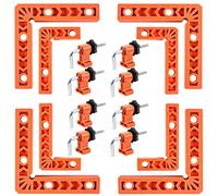 90 Degree Clamp,Positioning Squares,(3" 4") x 8 Right Angle Clamp with 8 Clamp,Corner Clamps Woodworking Tool for Pictures Frames, Cabinets, Boxes