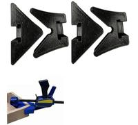 90 Degree Corner Clamp Adapter Compatible with Irwin Quick-Grip Bar Clamps, Tool-Free Right Angle Positioning Attachment for Woodworking, Picture Frames and Cabinets (Black*2)