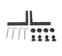 90 Degree Corner Clamp, Aluminum Alloy Right Angle Clamping Square with Dual Scale Ruler, for Woodworking Cabinet Assembly and Precise Joint Positioning