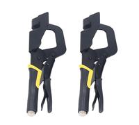 90 Degree Corner Clamp Professional Woodworking Right Angle Clamp with V Shaped Wedge Design Non Slip Rubber Handle Secure Locking for Cabinet Assembly 2 Pcs Carbon Steel
