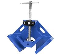 90 Degree Corner Right Angle Clamp, T Handle Vice Grip for Woodworking, Quick Fixture Tool with Die - Cast Aluminum Alloy, Adjustable Clamping Plates for Wood or Metal Frames (Blue)