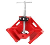 90 Degree Corner Right Angle Clamp, T Handle Vice Grip for Woodworking, Quick Fixture Tool with Die - Cast Aluminum Alloy, Adjustable Clamping Plates for Wood or Metal Frames (Red)