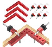 90 Degree Corner Screw Clamps, Precision Right Angle Made of Aluminium Alloy, Square, 90 Degree Positioning Tool, for Woodworking Drawers, Boxes, Picture Frames, Letterboxes, Hobbyists, Father