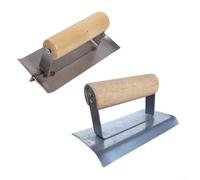 90 Degree Corner Trowel for For cement and Concrete Applications with Half Rounded Edge and Slide Slot Slicer for Clean Cutting Results (Type A)