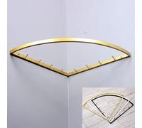 90 Degree Corner Wall Coat Rack with Hooks Metal Closet nizer Hanger Bar for Wardrobe Available in Gold Silver and Black (50x) Maximize Space!