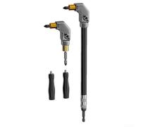 90-Degree Double-Headed Screwdriver Bit Corner Angler for Tight Spaces, Self-Locking Right Angle Adapter Compatible with Electric Drivers, Metal & Plastic Tool for Hard-to-Reach Areas(A)