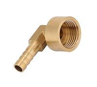90 Degree Elbow Brass Barb Fitting Female Thread Brass Elbow Hose Barb Coupling Connector Joint Adapter Fitting G1/2 Air/Water/Fuel/Oil/Inert Gases(10mm)