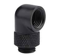 90 Degree Elbow Connector for PC Water Cooling with G1/4 Thread, Black