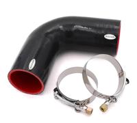 90 Degree Elbow Coupler Silicone Hose 4-Ply 2 1/2-inch for Turbo/Intercooler/Intake Piping,Length 102mm Thickness 5mm with T-Bolt Clamp
