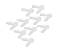 90 Degree Elbow Hose Barb Fittings, Durable PE Plastic Barbed Connectors for Secure Tubing Connections in Aquariums and Laboratory Setups 10 Pieces