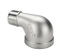 90 Degree Elbow Pipe Fitting, 1pcs 1/4" 3/8" 1/2" 3/4" 1" 1-1/4" Female to Male 90° Reducer Elbow, 90 Degree Stainless Steel SS304 Connector Pipe Fittings(1" to 3/4")