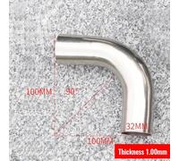90 Degree Elbow Pipe Fitting Stainless Steel 32mm 38mm 51mm 1pc | This 90-degree stainless steel elbow provides a reliable solution for tight spaces in pipeline installations.