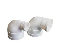 90 Degree Elbow Reducer Pipe Bend 110mm to 50mm - Round Plastic Ducting Joint to Connect Round Duct Pipe or Flexible Hose-1pcs
