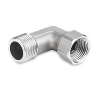 90 Degree Elbow,Tube Elbow Converter,1 Pcs 304 Stainless Steel 3 Way Left&Right 2 Ends Flexible Movable Tee Connector, 1/2" Male T Shape Swivel Nut, Angled Valve(3/4" BSP Female+Male(90 Degree Elbow))